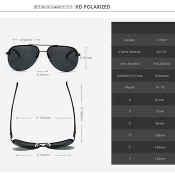 Moški Retro Vintage Aluminija HD Polarizirana sončna Očala Klasične blagovne Znamke Pilot sončna očala Premaz Zrcali Vožnje Odtenkov Za Moške UV400