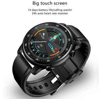 Moški Šport Fitnes Tracker Pametno Gledati IP67 Nepremočljiva smartwatch Polni, Zaslon na Dotik, Bluetooth Klic Glasbo Za Android IOS ure