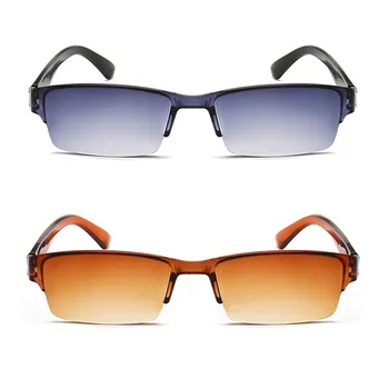 Moški Ženske Gradient Tonirana Obravnavi Očala Moda Povečanje Presbyopic Bralci Prostem Branje UV Zaščito Jezera Modra Rjava