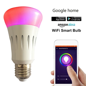 Možnost zatemnitve 10W E27 WiFi Smart Žarnica, LED Sijalka App Delujejo Alexa Google Pomočnik Glasovni Nadzor Wake Up Smart Lučka Noč Svetlobe