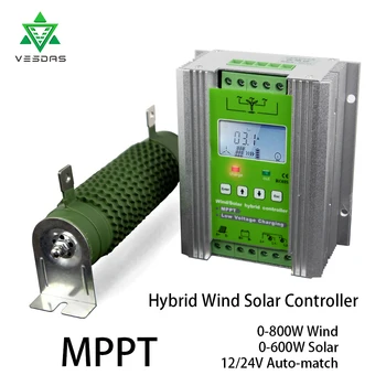 MPPT 1400w Sončni Sledilnik Veter Solar hybrid Polnjenje Krmilnik PWM 12V 24V Baterija Regulator 37.5 50A 58.3 za Vetrne Turbine Sončne