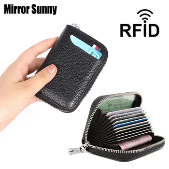 MS010 Prva Plast Usnja Krave RFID Proti kraji Podjetja Kreditne Kartice ID Imetnik korejski Kartice Denarnice Multi-card Torbici Pravega Usnja