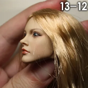 Na Zalogi 1/6 Obseg Ženski Avril Lavigne Glavo Skulptura z Dekle Blond Lase za 12 Cm Ženske figuric Organi Zbrati Darila