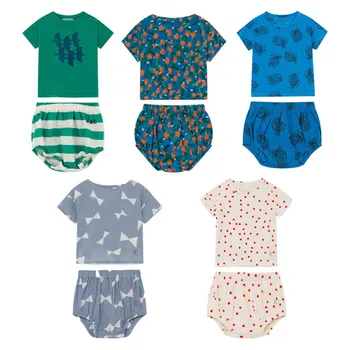 NA ZALOGI pomlad/poletje Moda 2020 BC enake kratka sleeved majica baby fantje in dekleta T baby hlače obleko