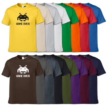 Nadzor Nad igro Fant T-Shirt 8-Bit Video Igre Majica Classic Nostalgično Igra Tshirt 16Colors Visoke Kakovosti Unisex Kratkimi Vrhovi Tee
