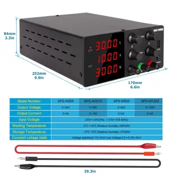 Najnovejši 30V 10A Laboratorij Power-Supply Digitalni Prikaz Nastavljiv Preklop Dc Napajanje Regulator Napetosti 220 v 110v