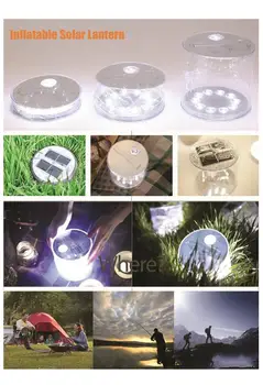 Napihljiv Prenosni Svetloba Svetilke 13*3 cm, 10 LED Prenosna Luč Upogljivi Šotor Lučka Nepremočljiva Prostem Kampiranje, Pohodništvo Svetlobe 7
