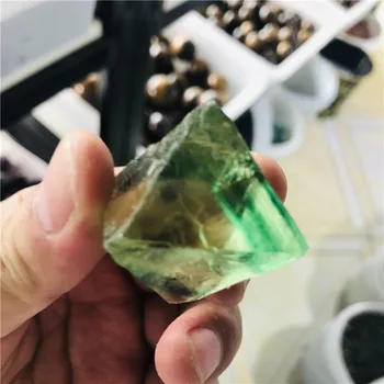 Naravna Zelena fluorite Octahedral kristalno točke Surovega Gemstone Ornament Trsa Okrasni Kamen Zbirka Kamen Mineralnih Kristalov