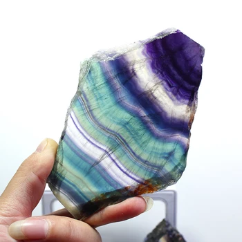 Naravni Mavrica grobo Fluorite Kamna za Kristalno Rezine pisane trakove fluorite kremen, nakit, okrasni kamen kristalno original