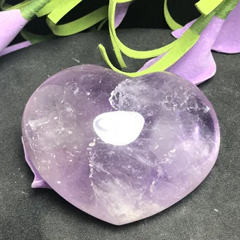 Naravni sanje ametist srce oblika masaže quartz kristal in mineralnih reiki zdravljenje