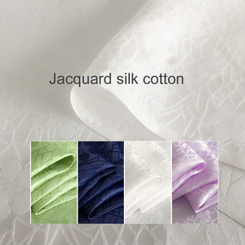 Naravno bela svila bombaž žakarske tkanine poroko 100cm*114 cm