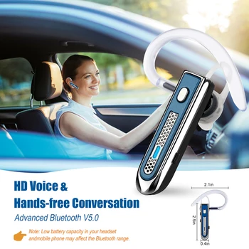Nastavljiv B4 Bluetooth Slušalke V5.0 brezžične Slušalke stereo Prostoročno Podjetja Bluetooth Slušalke z Mikrofonom za pametni telefoni