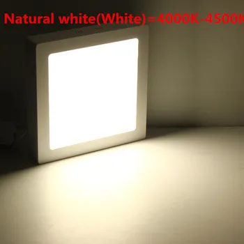 Ne-možnost zatemnitve Kvadratnih 6W 12W 18W LED Površino Plošče, Stene in Strop Dol Sveti Gori Žarnica Svetilka