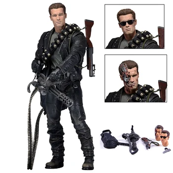 NECA Terminator 2, Sodba Dan T-800 Arnold Schwarzenegger PVC Akcijska Figura Model Igrača Božično Darilo