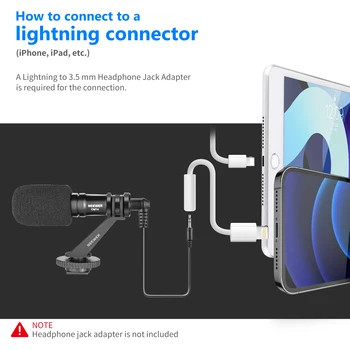 Neewer Pametni Video Ploščad + Video Mikrofon za Vlogging/Intervjuji/Live Streaming (iPhone Lightning Adapter Ni priložen)