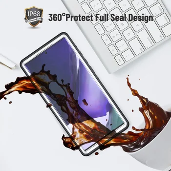 Nepremočljiv Pokrov Ohišje za Samsung Note 20 Ultra Primeru TPU in PC 360 Zaščitnih za Galaxy Note 10 Plus S20 A51 Podvodni Pokrov