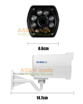 Nepremočljiva 720P / 1080P CCTV AHD Fotoaparat 1.0 MP / 2.0 MP 6 Array LED IR Bullet Prostem Kamere Noč Vizija Varnosti Cam m/ IR-Cut