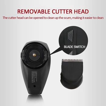 Nepremočljiva Električni Hair Trimmer Za 360 ° Vrtljiva glava Las Clipper Nizka raven Hrupa Brado lase Stroj za Rezanje