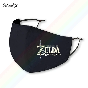 Nintendo Zelda Dih Divje Uradni Igra Logotip Masko Klasični Tiskarski Stroj Dihanje Večkratno uporabo Poliester Usta Masko