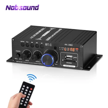 Nobsound Mini Bluetooth 5.0 Digitalni Ojačevalnik Stereo Sprejemnik Domov/Avto/Marine Audio Amp SD/USB Predvajalnik Glasbe