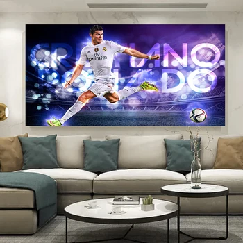 Nogometni Igralec Ronaldo Nogometni Star Platno Slikarstvo Cuadros Plakatov in Fotografij Wall Art za Dnevni Sobi Doma Dekor (Brez Okvirja)