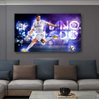 Nogometni Igralec Ronaldo Nogometni Star Platno Slikarstvo Cuadros Plakatov in Fotografij Wall Art za Dnevni Sobi Doma Dekor (Brez Okvirja)