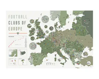 Nogometni Klubi V Evropi Umetnost Plakatov Tiskanje, Fotografski Papir Wall Art Slika, Slikarstvo 12 24 36 47 Cm