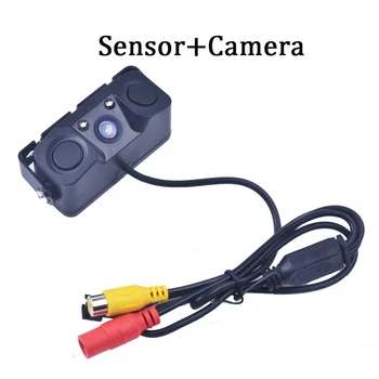 Nov Avto Video Parkiranje Kamera Senzor Rear view camera + 2 Senzorji Kazalnika Bi Bi Opozorila Radar 3 v 1