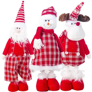 Nov Božični Okraski Dolgimi nogami Lutka Santa Claus Glasbe Lutka Božično Dekoracijo Za Dom Vesel Navidad Darilo Za Otroke