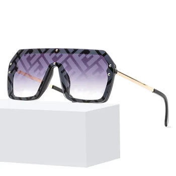Nov prihod 2020 futuristična sončna očala žensk, moških velik kvadrat moda fendii sončna očala prevelik festival oculos de sol feminino
