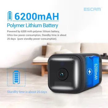 Nova blagovna Znamka ESCAM G20 1080P Full HD Baterija za ponovno Polnjenje Alarm PIR 4G Sim Fotoaparata Z Dvema Način Avdio