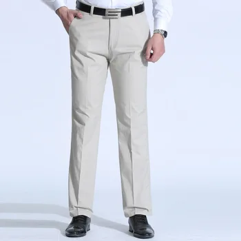 Nova blagovna znamka poletne moške hlače s tanko oddelek priložnostne svoboden moda udobno barva srednjih let visok pas Hlače za moške