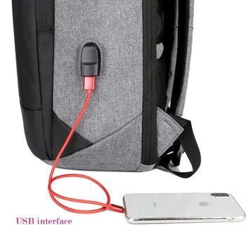 Nova torba moški business casual računalnika polnjenje prek kabla USB nahrbtnik z veliko kapaciteto, študent nepremočljiva potovanja nahrbtnik