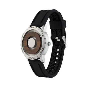 Nove Lesene Quartz moška Watch EUTOUR E031 Magnetni Žogo Kažejo, Ročne ure Silikonski Trak Gledajo Moški na Dotik, da bi Dobili Ura Slepi