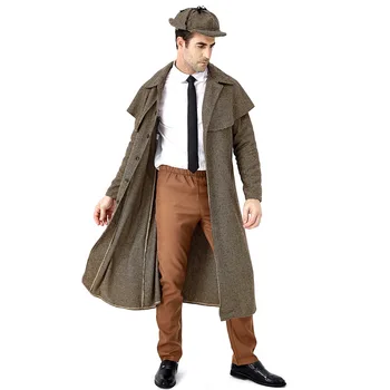 Nove Super Detektiv Sherlock Holmes Kostum Cosplay Odraslih Halloween Kostumi Za Moške Odrasle Pustno Modno Obleko Gor Obleko