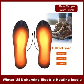 Nove Čevlje Vložki Ogrevani USB Električni Stopala Segrevanja Pad Noge Toplejše Nogavice Pad Mat Zimske Športe na Prostem Ogrevanje Vložki Pozimi Toplo