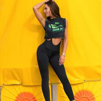 Nove Ženske Seksi Push Up Fitnes Kombinezon Hlače Legging Elastična Slim Športne Uvježbavanje Hlače Z Oprsnikom Leggins Telovadnici Visoko Pasu Zanko Dokolenke