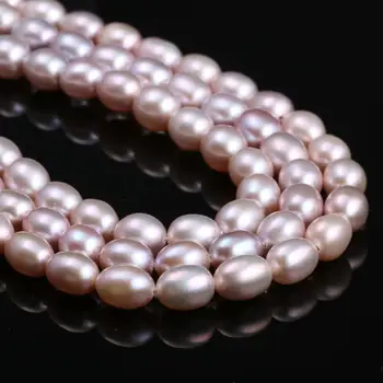Novih naravnih sladkovodnih pearl bela in roza nezakonitih biserne kroglice se uporabljajo za nakit, izdelava DIY zapestnico, ogrlico, Velikost 8-9 mm