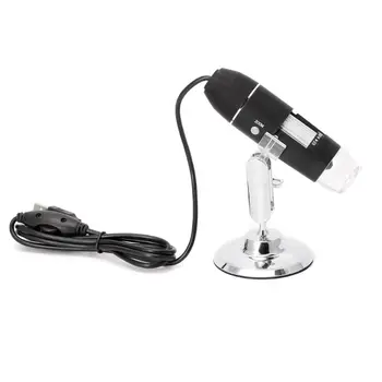 Novo 1600X USB, HD Digitalni Mikroskop Fotoaparat Endoskop 8LED Lupo z Držite Stojalo Industrijske laboratorijske USB