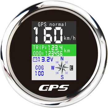 Novo 85mm Nepremočljiva TFT Zaslon Digitalni GPS merilnik Hitrosti, Števec kilometrov Potovanje COG Voltmeter 9-32V z GPS Anteno