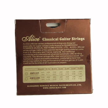 NOVO Alice Klasične Kitare, Godala 0.28-0.43 palčni Zmagovalec serije Kristalno Najlon Najlon jedro Silver Plated Baker Rane
