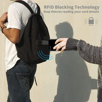 Novo Avtomatsko Imetnik Kreditne Kartice Denarnice Moških Potovanja Dvojno Aluminija RFID Pop Up Blokiranje Torbica Banka Kartico Torba Organizator Denarnice