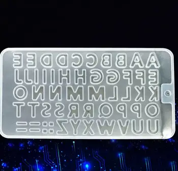 Novo DIY kristalno Epoksi plesni digitalni ročno ab lepilo nakit silikonski dvojno angleški pismo plesni