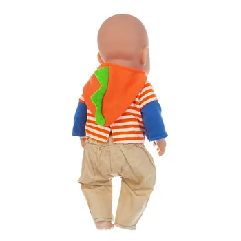 Novo Fashional Obleko Lutka Obleko, ki ustreza 17 palčni 43 cm Punčko Oblačila Rojen Baby Obleko Za Otroka, Rojstni dan Festivala Darilo