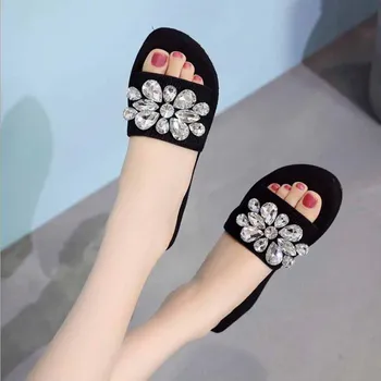 Novo Flip Flops Poletne čevlje, ženska Plaži Sandali Ženske Copati Ženske Ravno Sandali Nosorogovo klin pantoufle femme