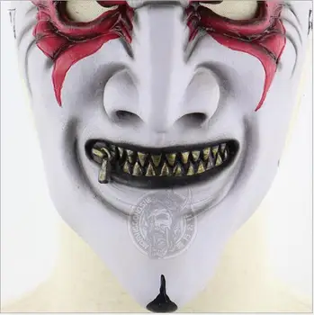 Novo Latex Gmask Slipknot Joey Cosplay Masko Strašljivo Masko Bele Slipknot Masko Za Odrasle Fancy Kostum Stranka Maškarada Halloween Kostume