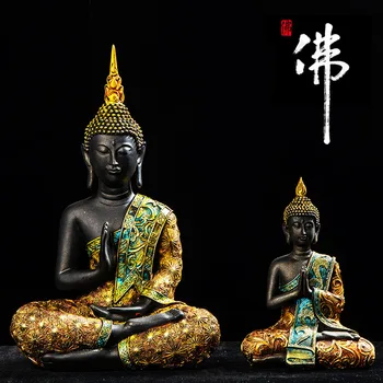 Novo Leto 2020 Kip Bude Na Tajskem, Buda Kiparstvo Zelena Smolo Ročno Izdelani Budizem Hindujski Fengshui Figur Meditacija Doma Dekor