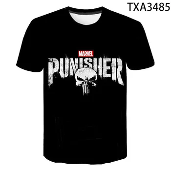 Novo leto 2020 Poletje 3D T shirt Punisher Fant Dekle Otroci Moda Ulične Moških, Žensk, Otrok Natisnjeni T-shirt Kul Vrhovi Tee