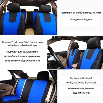 Novo Leto 2020 Univerzalno Modra Avto Sedeža Kritje Poliester Tkanine Zaščito Sedežnih Prevlek