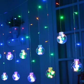 Novo Leto Dekoracijo Navidad LED Trak Svetlobe, ki Želijo Žogo novoletni Izdelki Zavesa Svetlobe, Božični Okraski za Dom Natalne